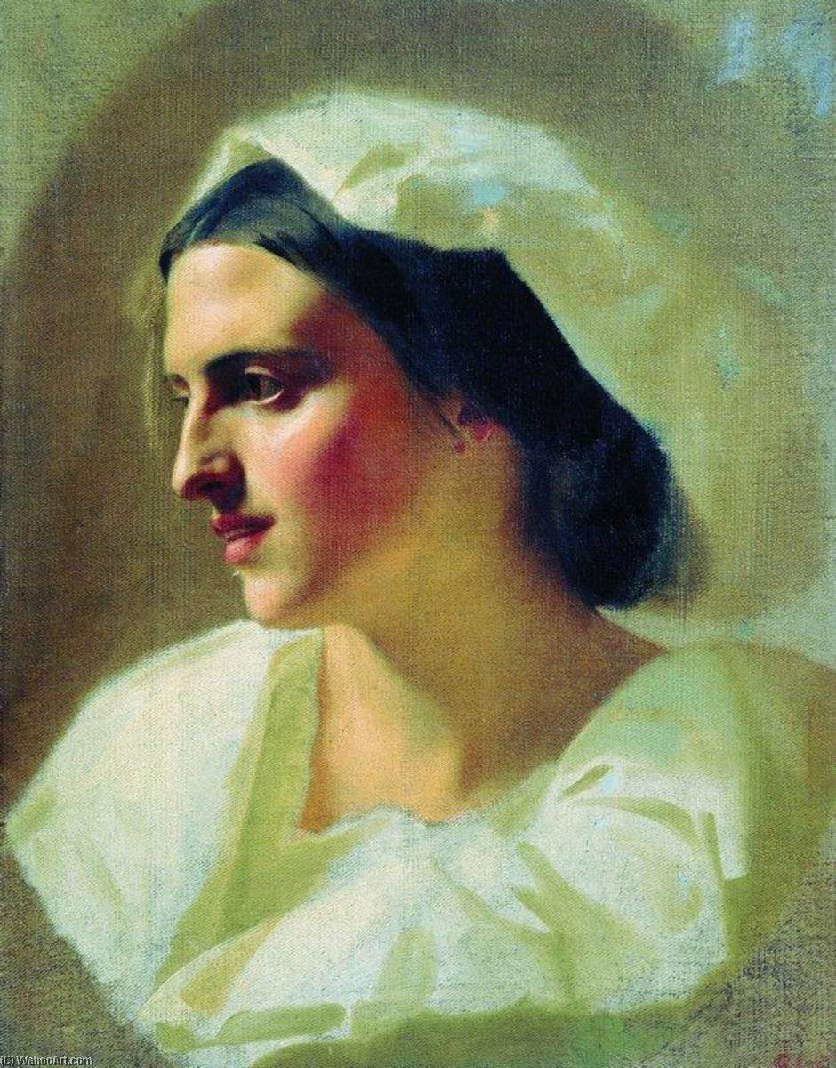 Wikioo.org - The Encyclopedia of Fine Arts - Painting, Artwork by Fedor Bronnikov - Lady in White