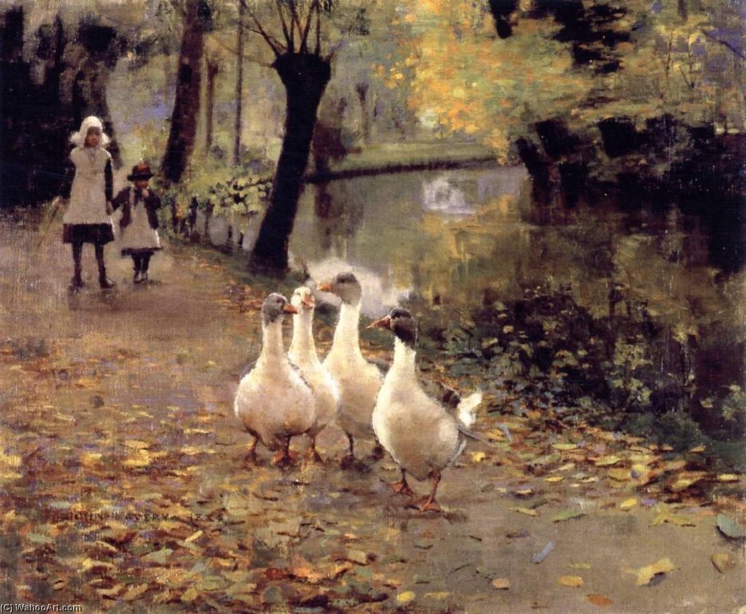 Wikioo.org - The Encyclopedia of Fine Arts - Painting, Artwork by John Lavery - The Goose Girls