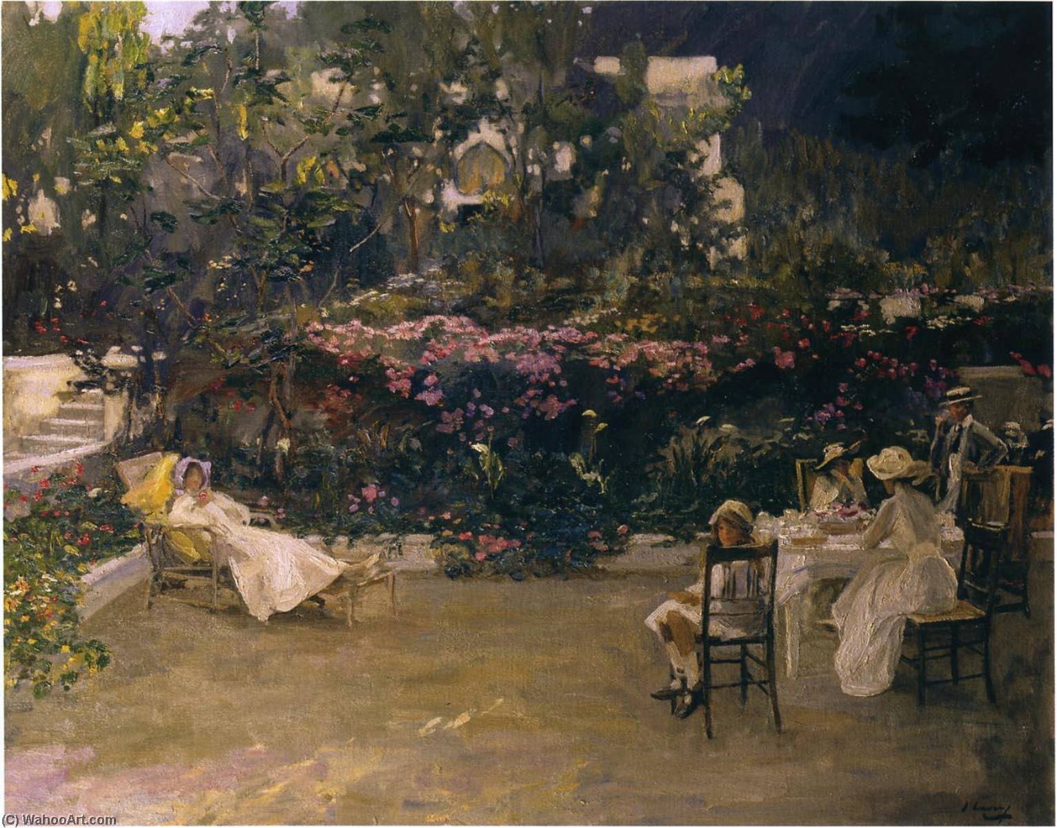 Wikioo.org - The Encyclopedia of Fine Arts - Painting, Artwork by John Lavery - My Garden in Morocco