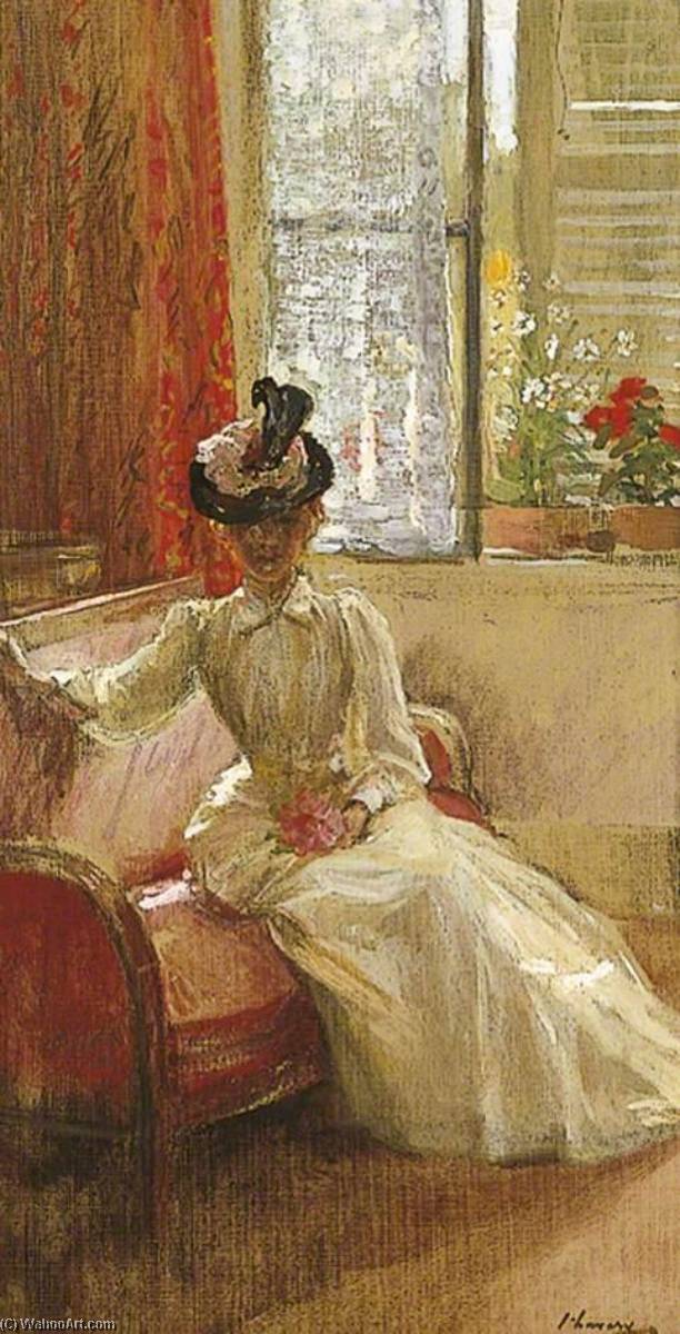 Wikioo.org - The Encyclopedia of Fine Arts - Painting, Artwork by John Lavery - Interior A Lady