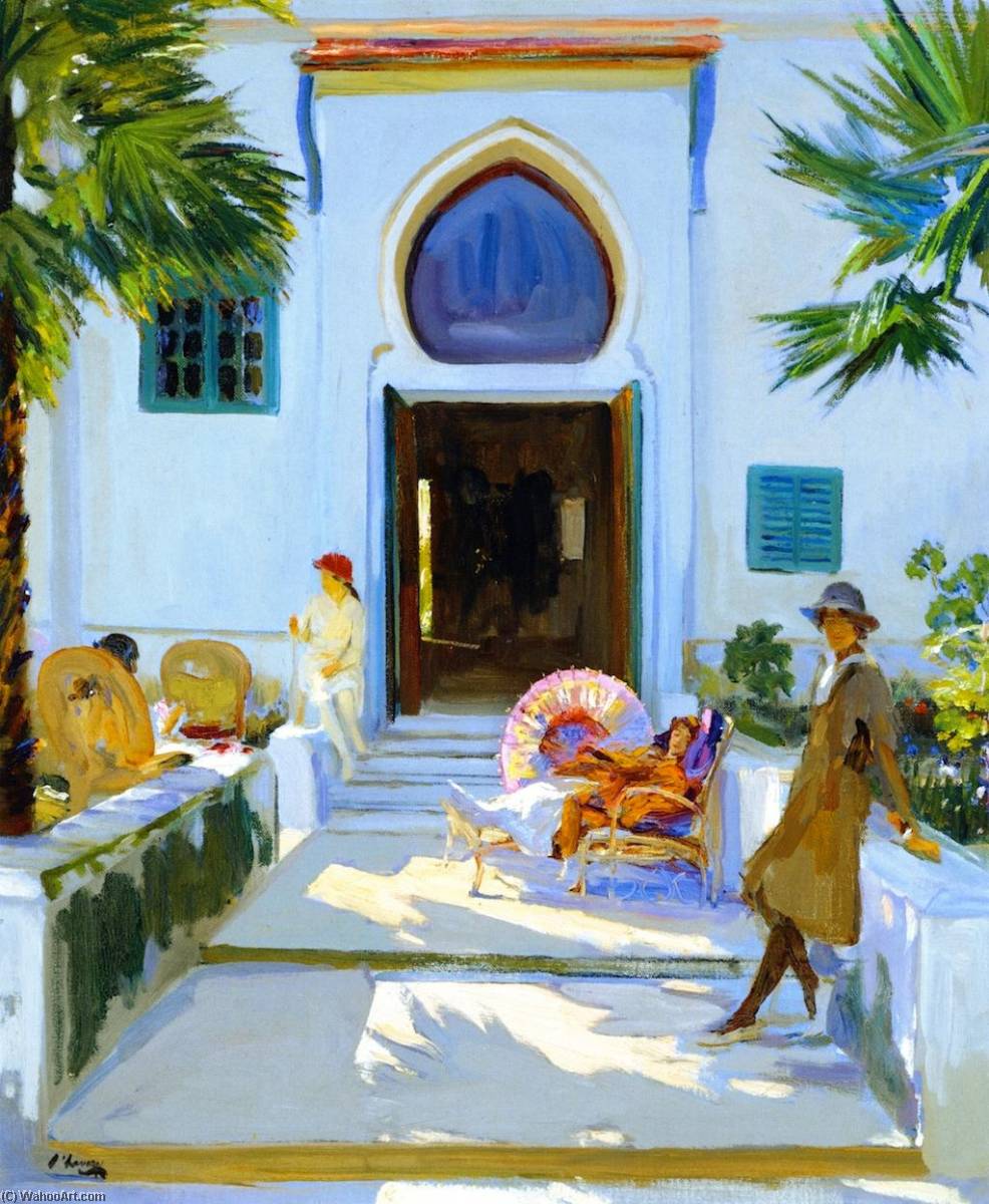 WikiOO.org - Encyclopedia of Fine Arts - Maalaus, taideteos John Lavery - My Studio Door, Tangier