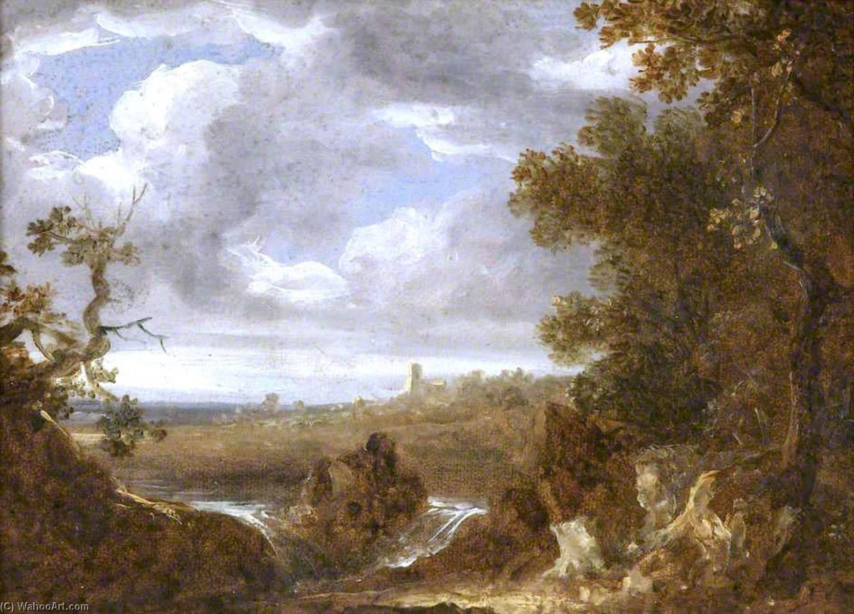 Wikioo.org - The Encyclopedia of Fine Arts - Painting, Artwork by Benjamin Barker Ii - Landscape in North Wales