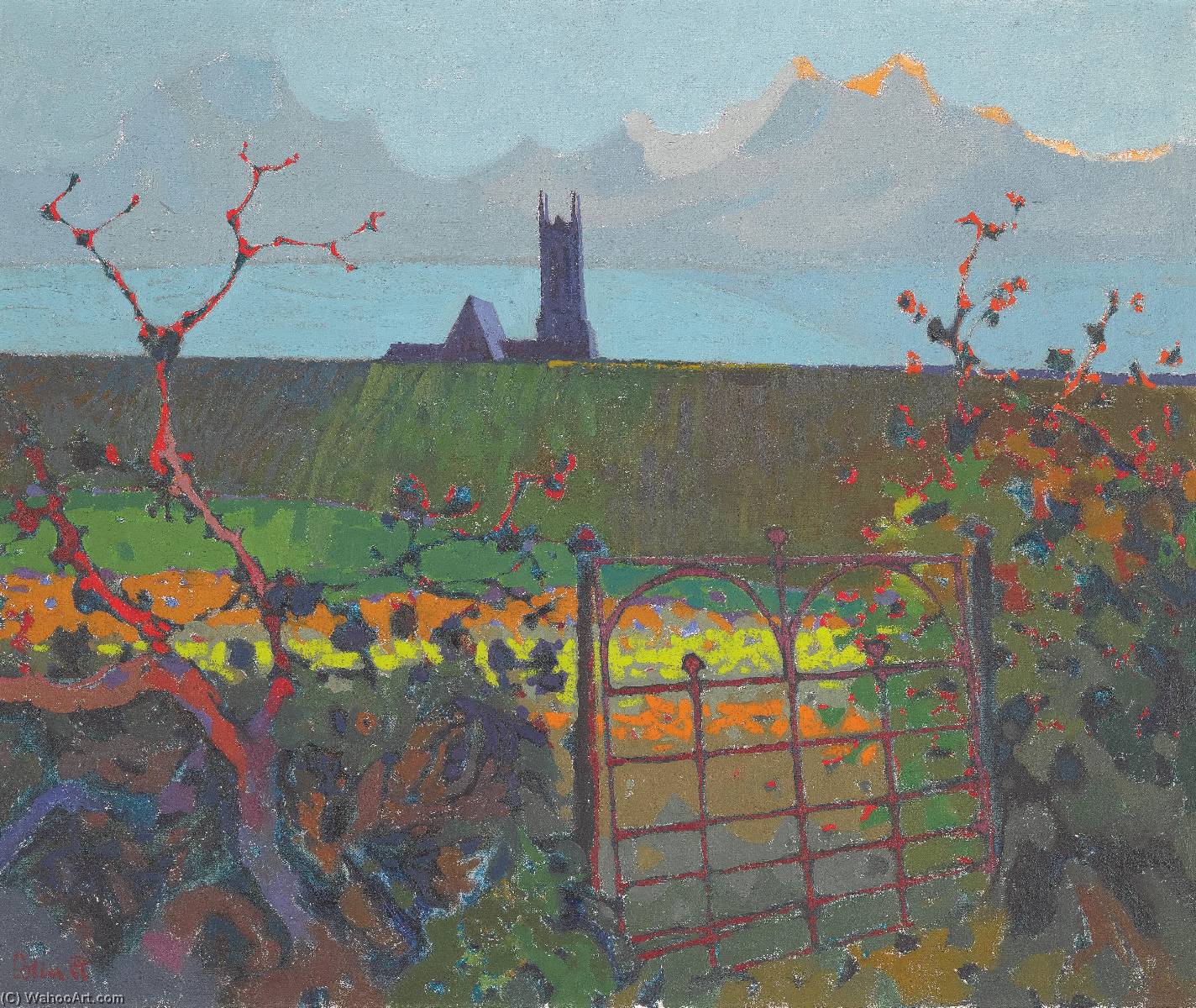 Wikioo.org - The Encyclopedia of Fine Arts - Painting, Artwork by Colin Middleton - Ballywillan Church