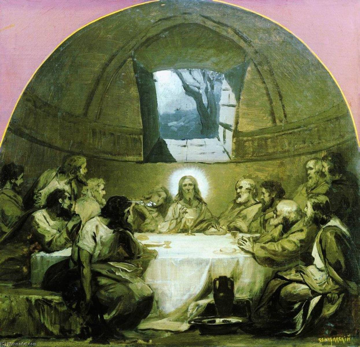 Wikioo.org - The Encyclopedia of Fine Arts - Painting, Artwork by Hendryk Siemiradzki - The Last Supper