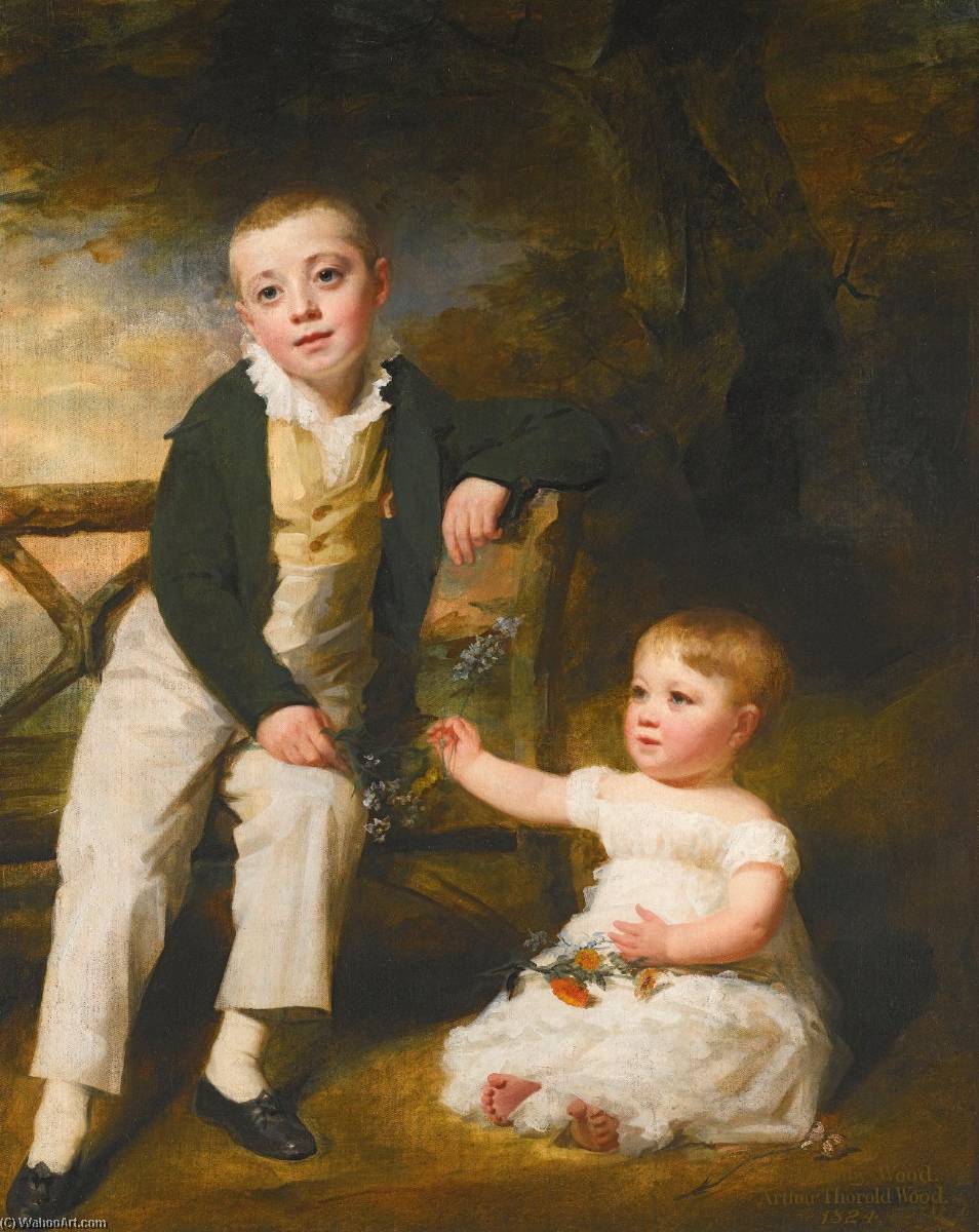 Wikioo.org - The Encyclopedia of Fine Arts - Painting, Artwork by Henry Raeburn - Portrait of Willoughby and Arthur Wood