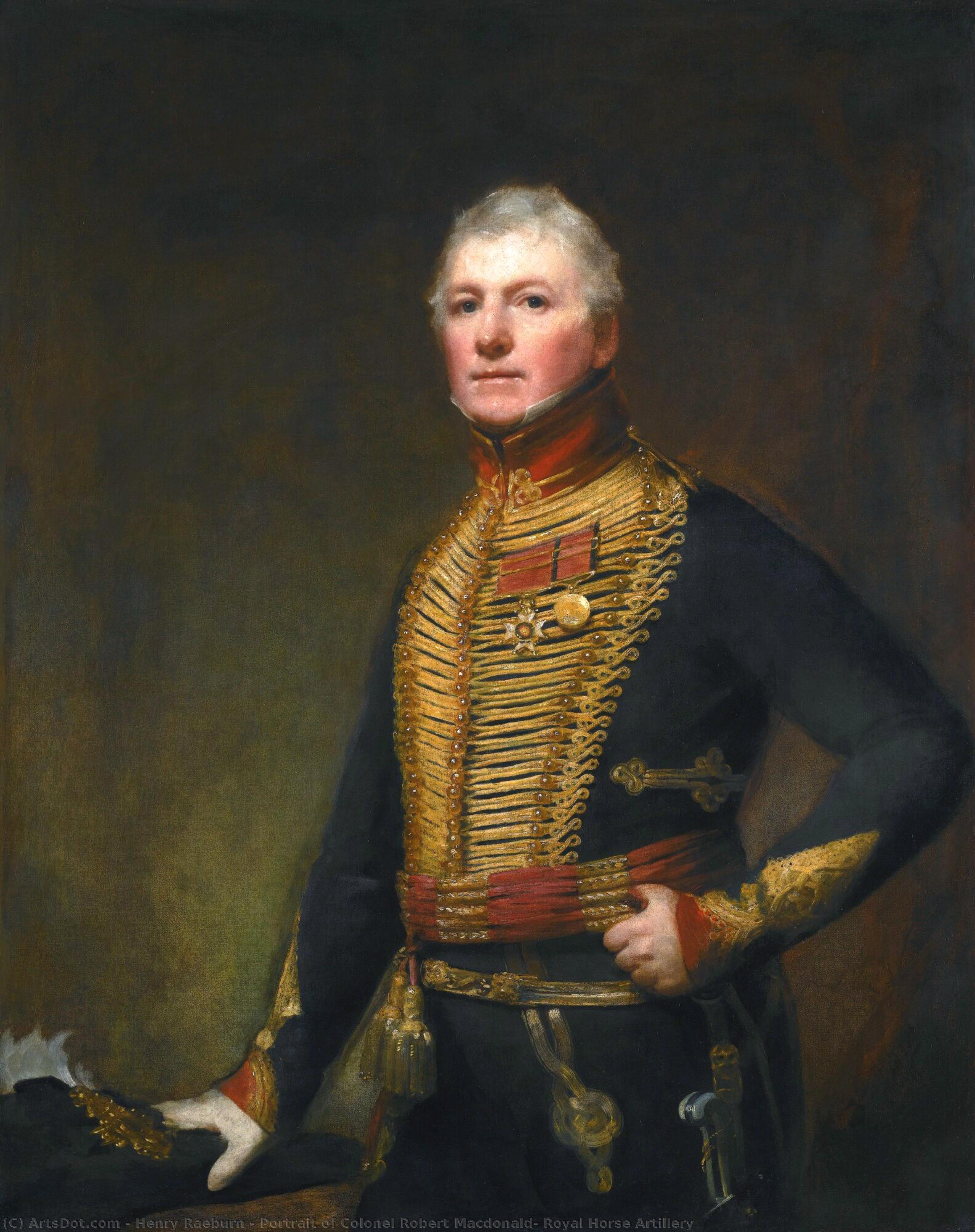 Wikioo.org - The Encyclopedia of Fine Arts - Painting, Artwork by Henry Raeburn - Portrait of Colonel Robert Macdonald, Royal Horse Artillery