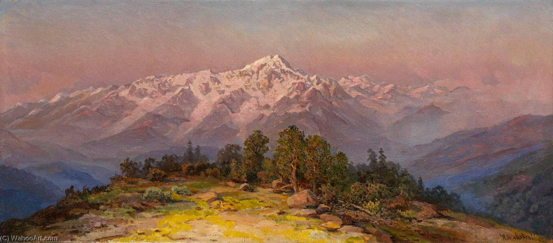 Wikioo.org - The Encyclopedia of Fine Arts - Painting, Artwork by Ilya Nikolaevich Zankovsky - Mountain Landscape