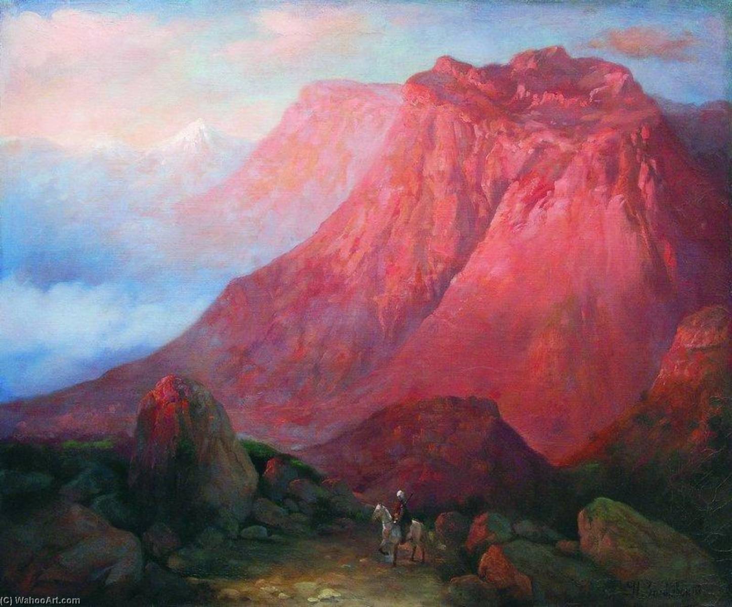 Wikioo.org - The Encyclopedia of Fine Arts - Painting, Artwork by Ilya Nikolaevich Zankovsky - A Mountain Peak