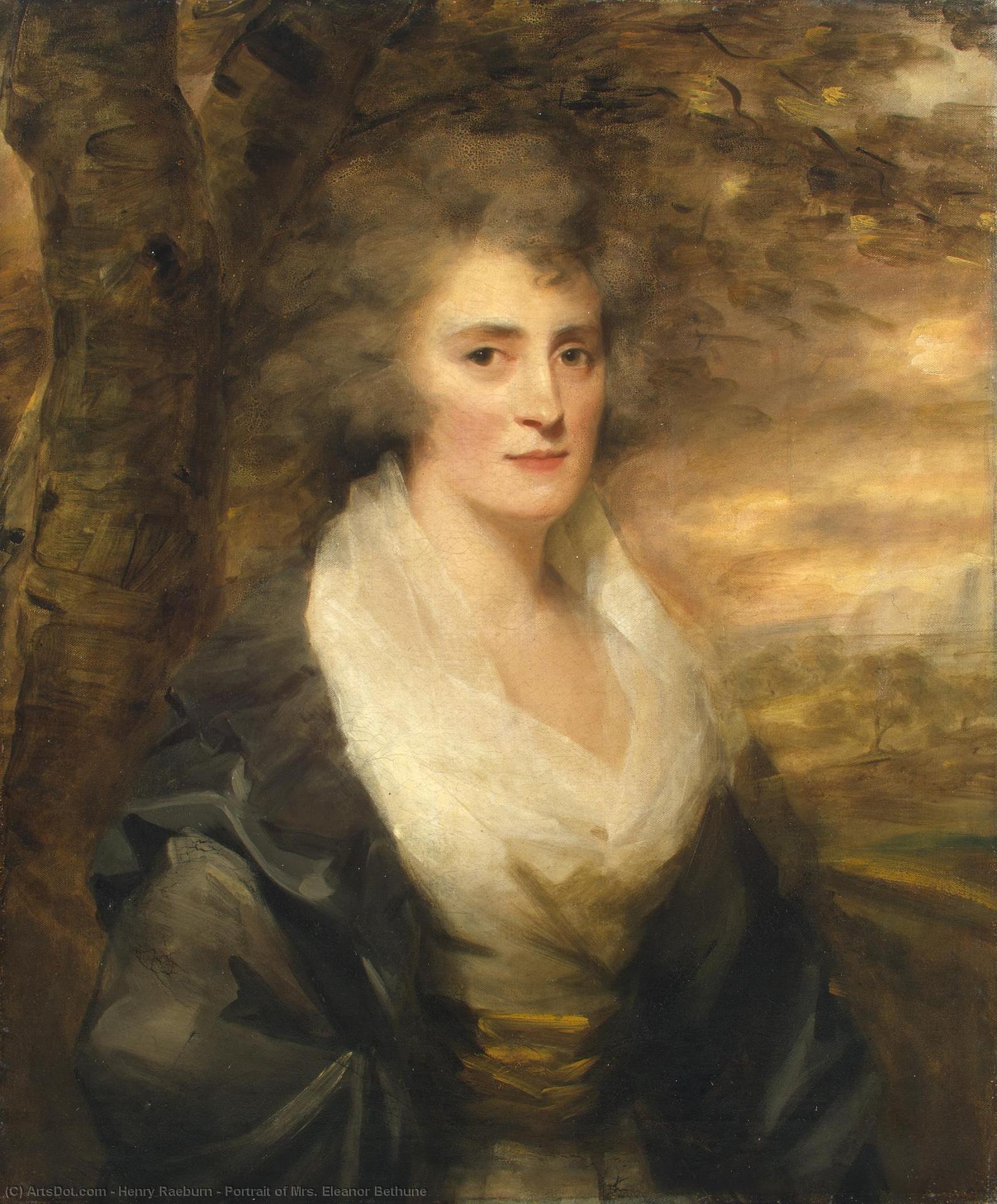 Wikioo.org - The Encyclopedia of Fine Arts - Painting, Artwork by Henry Raeburn - Portrait of Mrs. Eleanor Bethune