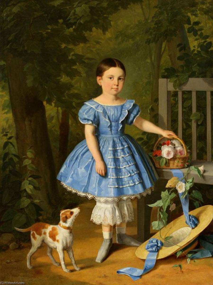 Wikioo.org - The Encyclopedia of Fine Arts - Painting, Artwork by Ivan Khrutsky - Girl in a Blue Dress