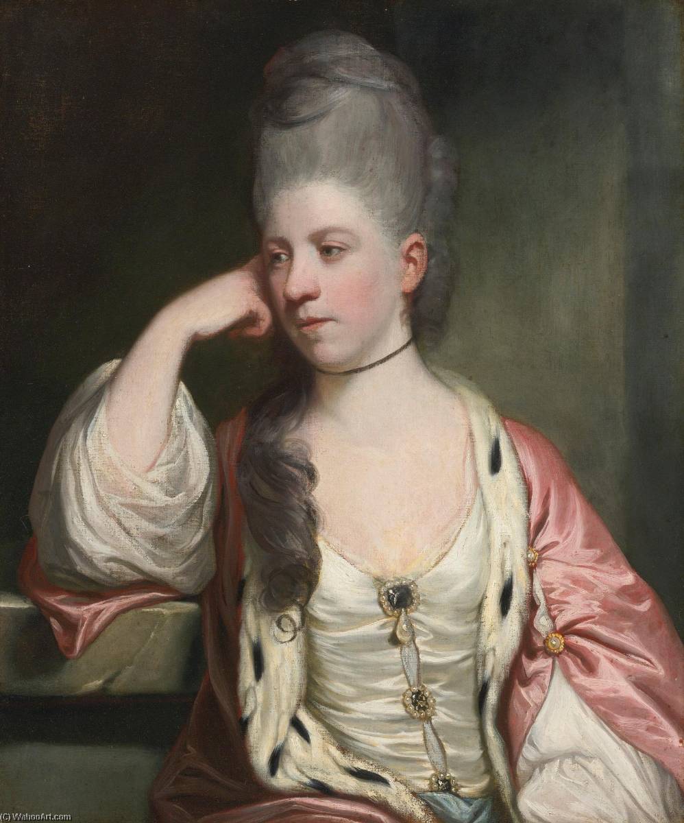 Wikioo.org - สารานุกรมวิจิตรศิลป์ - จิตรกรรม Joshua Reynolds - Portrait of Miss Anne Mead