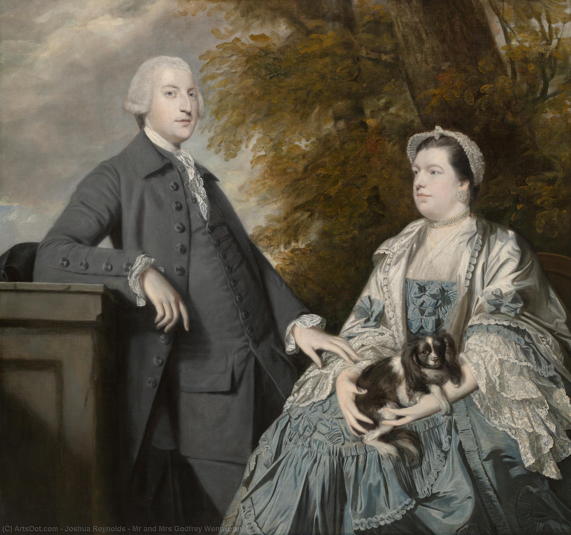 Wikioo.org - The Encyclopedia of Fine Arts - Painting, Artwork by Joshua Reynolds - Mr and Mrs Godfrey Wentworth
