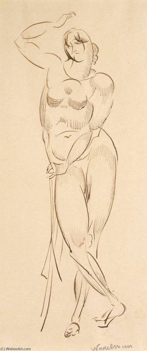 WikiOO.org - Енциклопедия за изящни изкуства - Живопис, Произведения на изкуството Elie Nadelman - Standing Female Nude