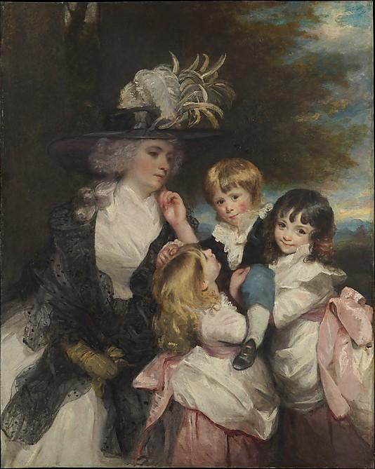 Wikioo.org - The Encyclopedia of Fine Arts - Painting, Artwork by Joshua Reynolds - Lady Smith (Charlotte Delaval) and Her Children (George, Henry, Louisa and Charlotte)