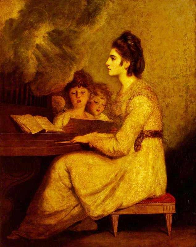 Wikioo.org - The Encyclopedia of Fine Arts - Painting, Artwork by Joshua Reynolds - Elizabeth Linley, Mrs Richard Brinsley Sheridan as Saint Cecilia