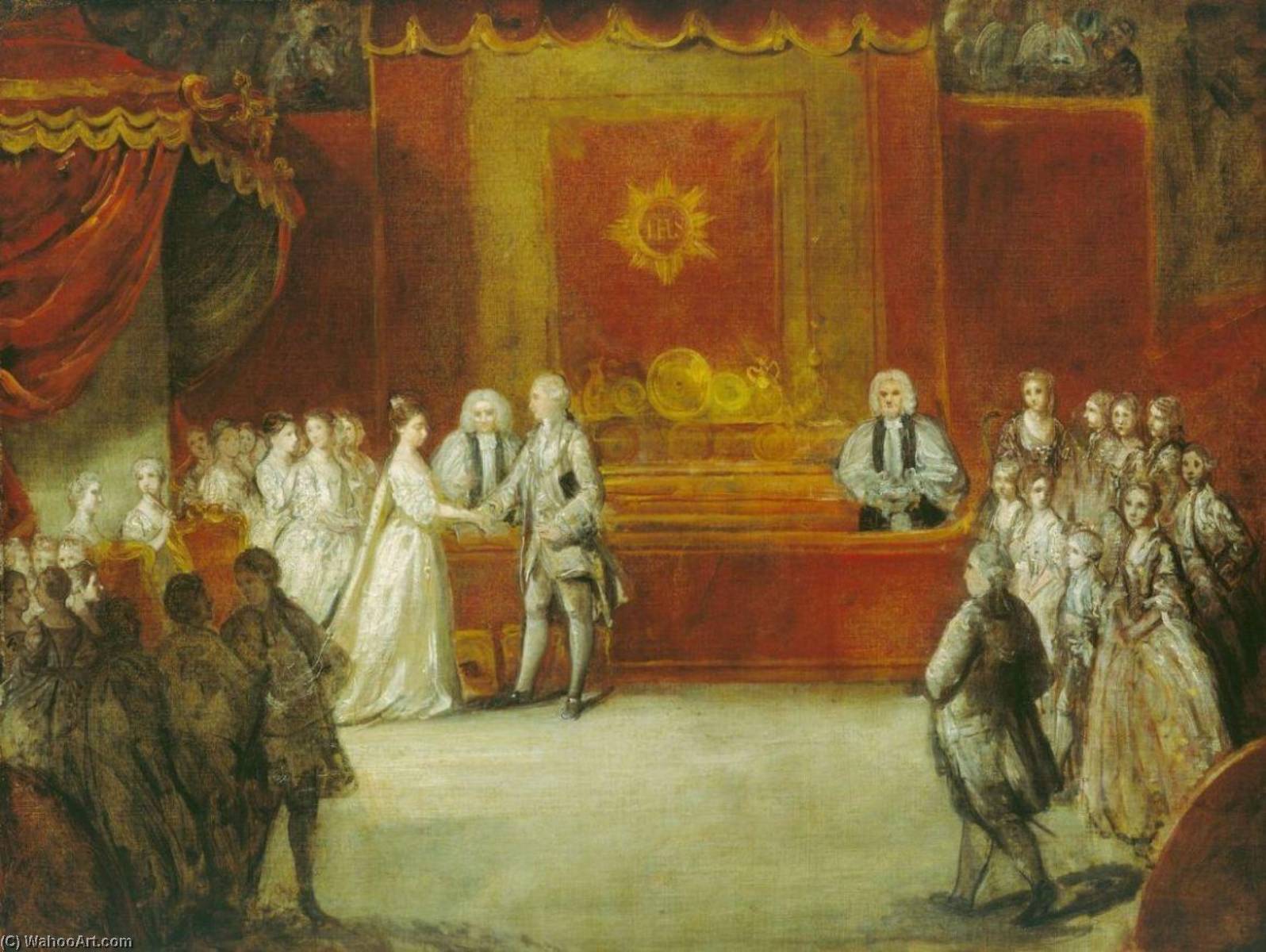 Wikioo.org – La Enciclopedia de las Bellas Artes - Pintura, Obras de arte de Joshua Reynolds - el matrimonio todaclasede  Jorge  III Vol