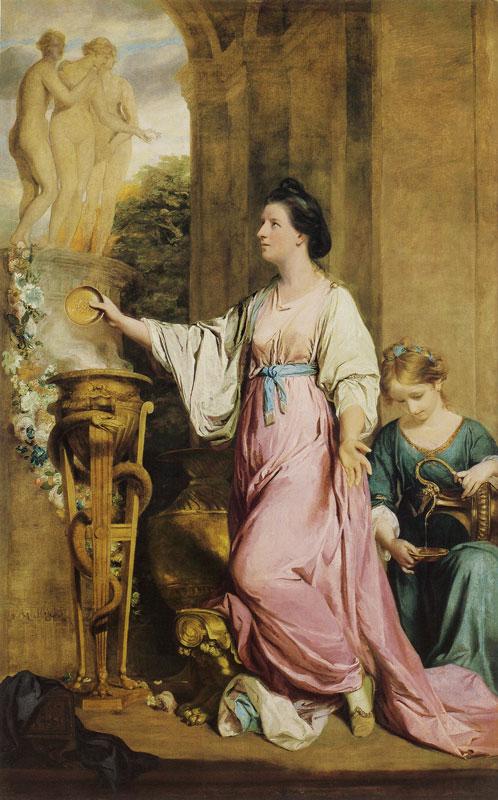 WikiOO.org – 美術百科全書 - 繪畫，作品 Joshua Reynolds - 萨拉夫人班伯里牺牲的恩宠