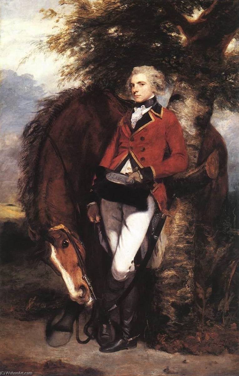 Wikioo.org - The Encyclopedia of Fine Arts - Painting, Artwork by Joshua Reynolds - Colonel George K. H. Coussmaker, Grenadier Guards