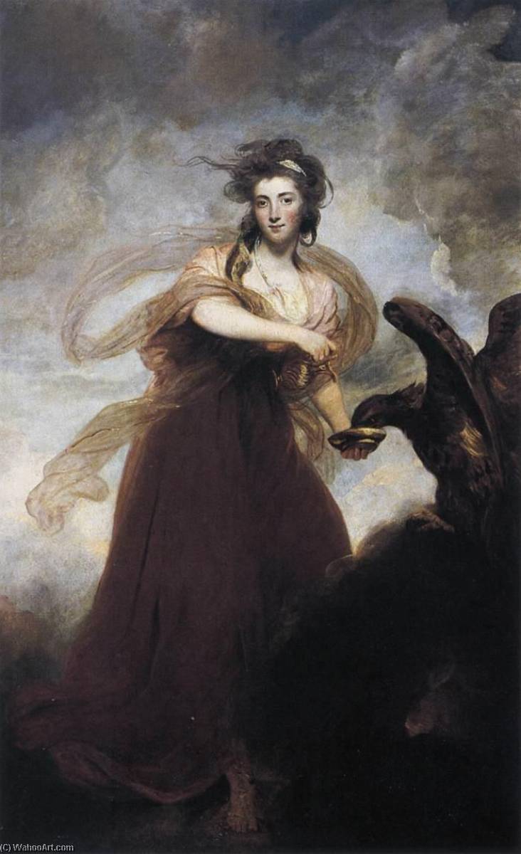 Wikioo.org - The Encyclopedia of Fine Arts - Painting, Artwork by Joshua Reynolds - Mrs. Musters as Hebe