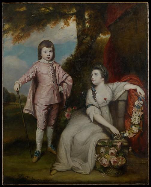 Wikioo.org - สารานุกรมวิจิตรศิลป์ - จิตรกรรม Joshua Reynolds - George Capel, Viscount Malden (1757 1839), and Lady Elizabeth Capel (1755 1834)