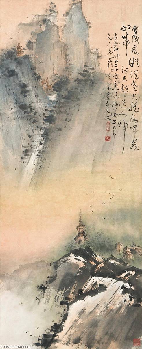 Wikioo.org - The Encyclopedia of Fine Arts - Painting, Artwork by Gao Jianfu - The Himalayas