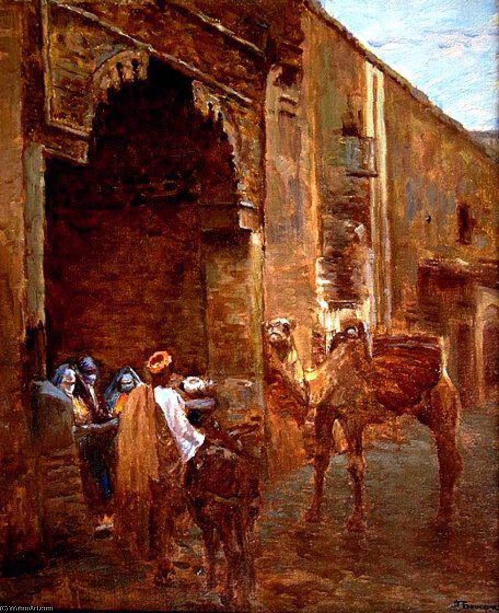 Wikioo.org - The Encyclopedia of Fine Arts - Painting, Artwork by Bouchor Joseph Félix - La Sekkaïa Echrob à Marrakech (titre inscrit) La Sekkaïa Chouf (titre ancien cartel)