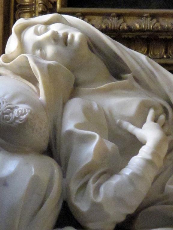 WikiOO.org - Enciklopedija likovnih umjetnosti - Slikarstvo, umjetnička djela Gian Lorenzo Bernini - Monument to The Blessed Ludovica Albertoni (detail)