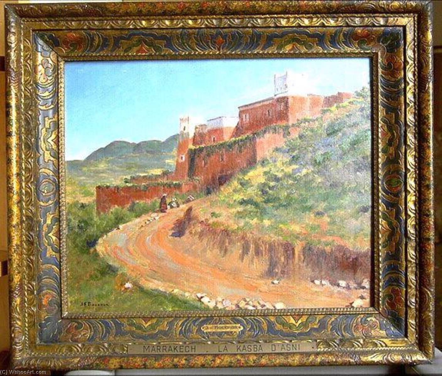 Wikioo.org - The Encyclopedia of Fine Arts - Painting, Artwork by Bouchor Joseph Félix - La route de la Kasba d'Asni à Marrakech (titre inscrit)