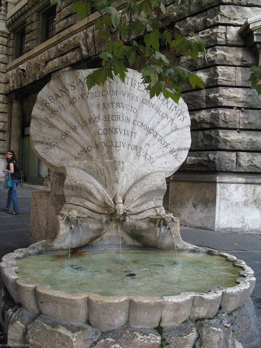 WikiOO.org - Encyclopedia of Fine Arts - Lukisan, Artwork Gian Lorenzo Bernini - Fontana delle Api (Fountain of the Bees)