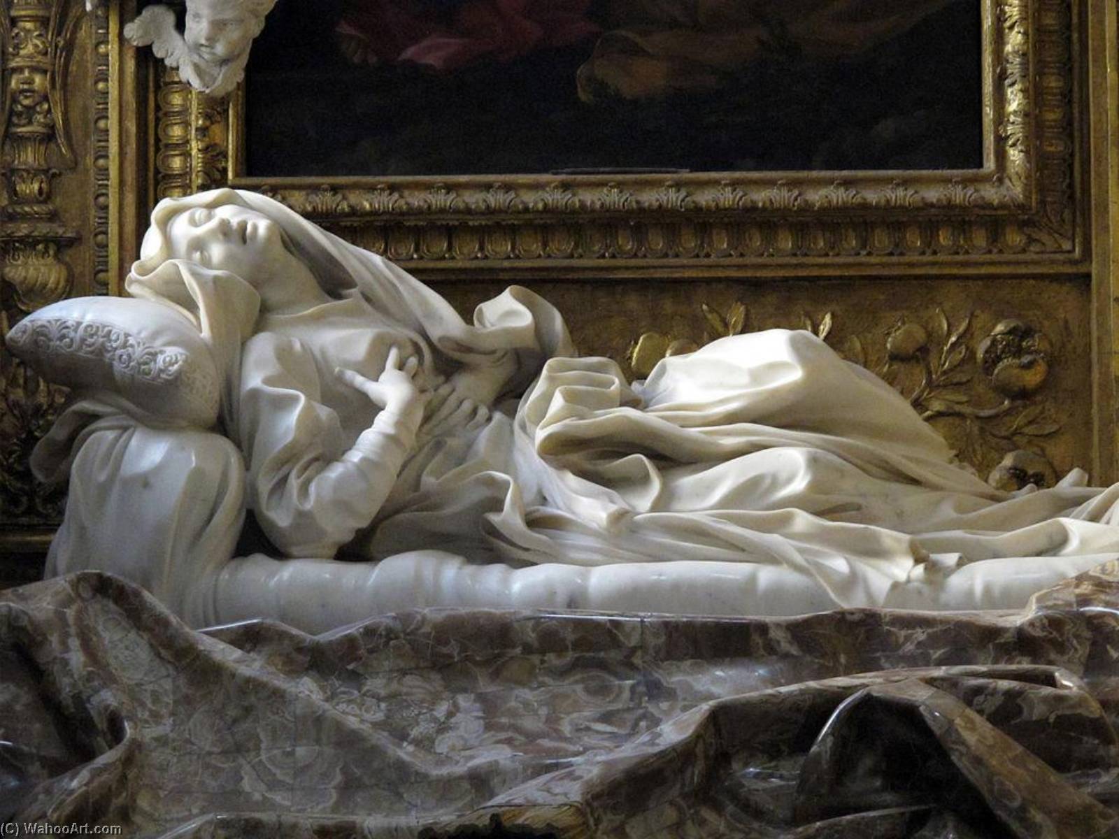 Wikioo.org - The Encyclopedia of Fine Arts - Painting, Artwork by Gian Lorenzo Bernini - Monument to the Blessed Ludovica Albertoni