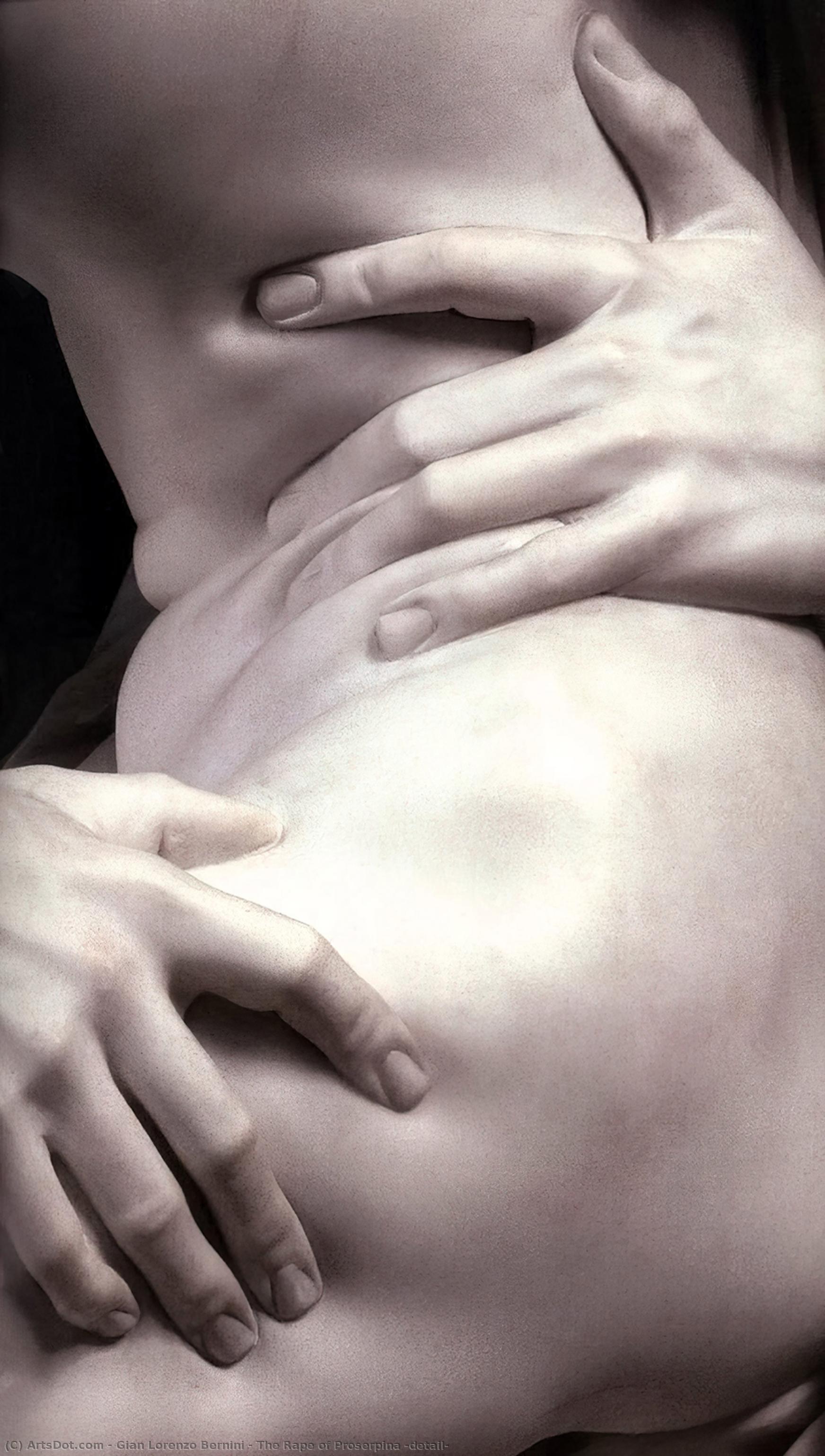 Wikioo.org - Bách khoa toàn thư về mỹ thuật - Vẽ tranh, Tác phẩm nghệ thuật Gian Lorenzo Bernini - The Rape of Proserpina (detail)