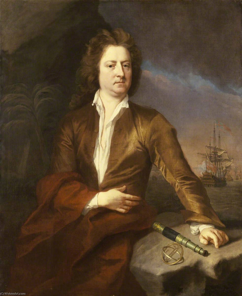 WikiOO.org - Encyclopedia of Fine Arts - Maľba, Artwork Michael Dahl - Commodore the Honourable William Kerr (active 1688–1708)