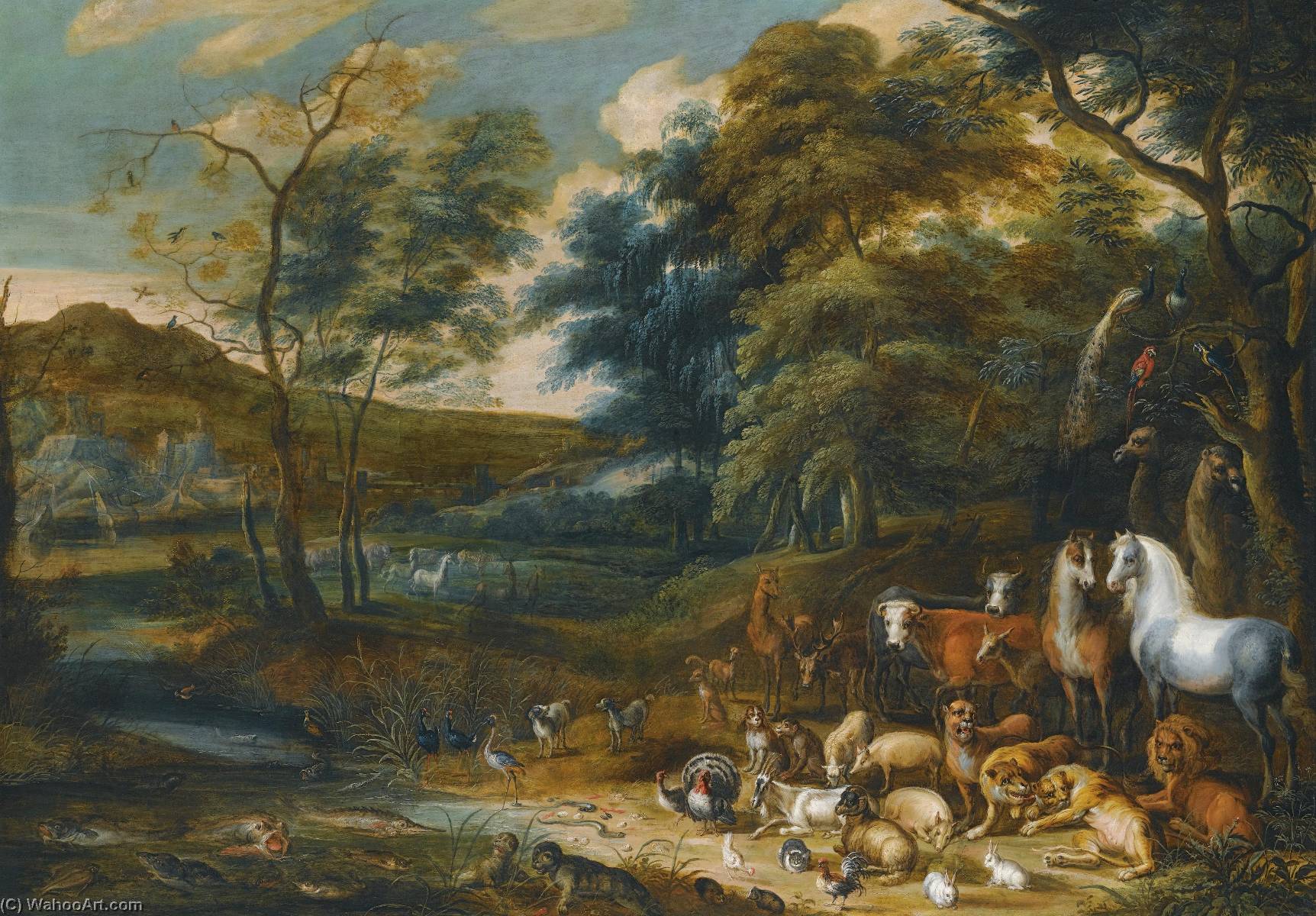 Wikioo.org - The Encyclopedia of Fine Arts - Painting, Artwork by Isaac Van Oosten - The Garden of Eden