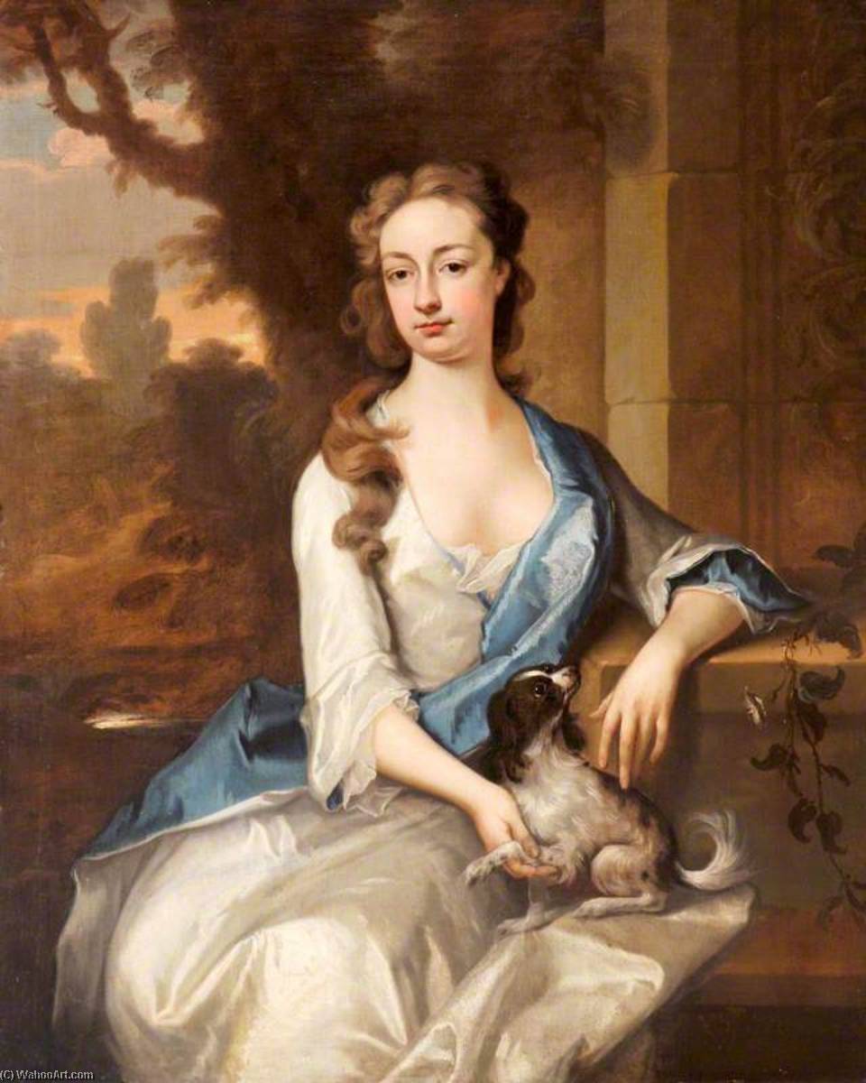 Wikioo.org - The Encyclopedia of Fine Arts - Painting, Artwork by Michael Dahl - Lady Charlotte Herbert (d. after 1751), Later Lady Charlotte Morris (m.1723), then Lady Charlotte Williams