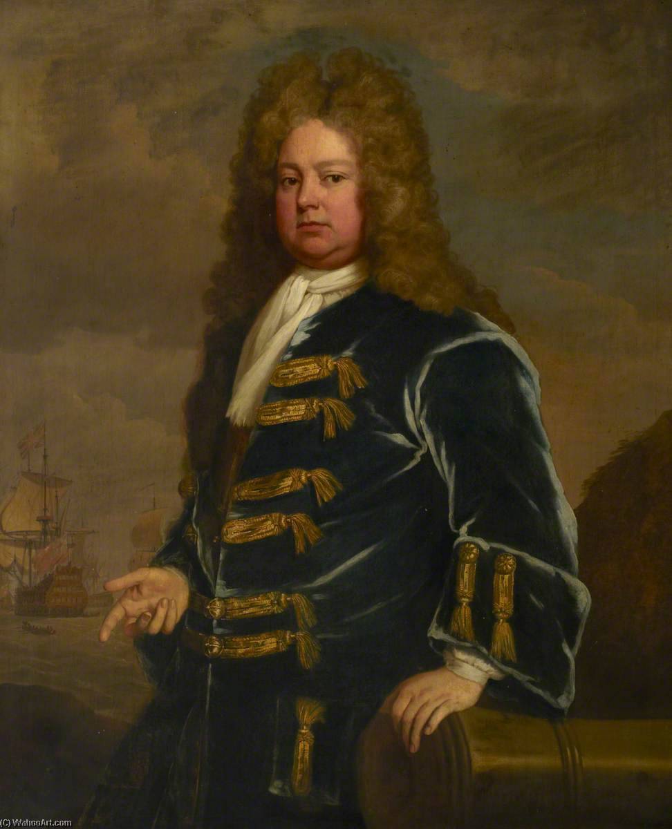 WikiOO.org - Enciklopedija dailės - Tapyba, meno kuriniai Michael Dahl - Sir John Leake (1656–1720)