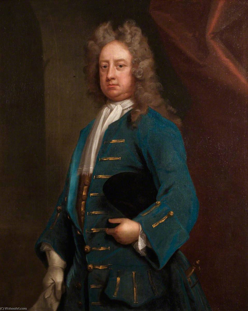 WikiOO.org - Encyclopedia of Fine Arts - Lukisan, Artwork Michael Dahl - James Craggs (c.1657–1721), Postmaster General