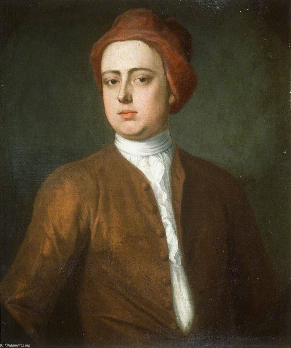 Wikioo.org – L'Enciclopedia delle Belle Arti - Pittura, Opere di Michael Dahl - Ritratto di un gentiluomo come  Un  rosso  turbante