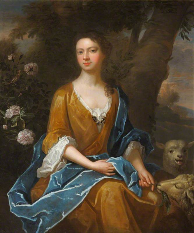 Wikioo.org - The Encyclopedia of Fine Arts - Painting, Artwork by Michael Dahl - Mary Forester, Lady Downing (1687–1734)