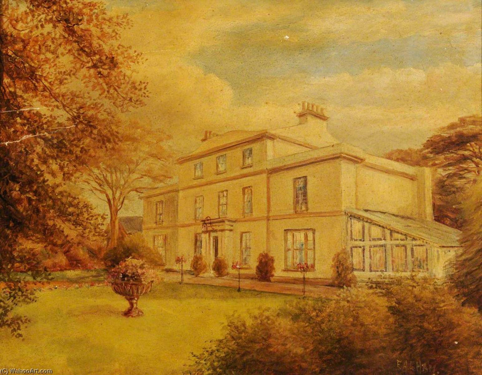 Wikioo.org - The Encyclopedia of Fine Arts - Painting, Artwork by Ernest A. L. Ham - Elmfield Lodge, Southall Green