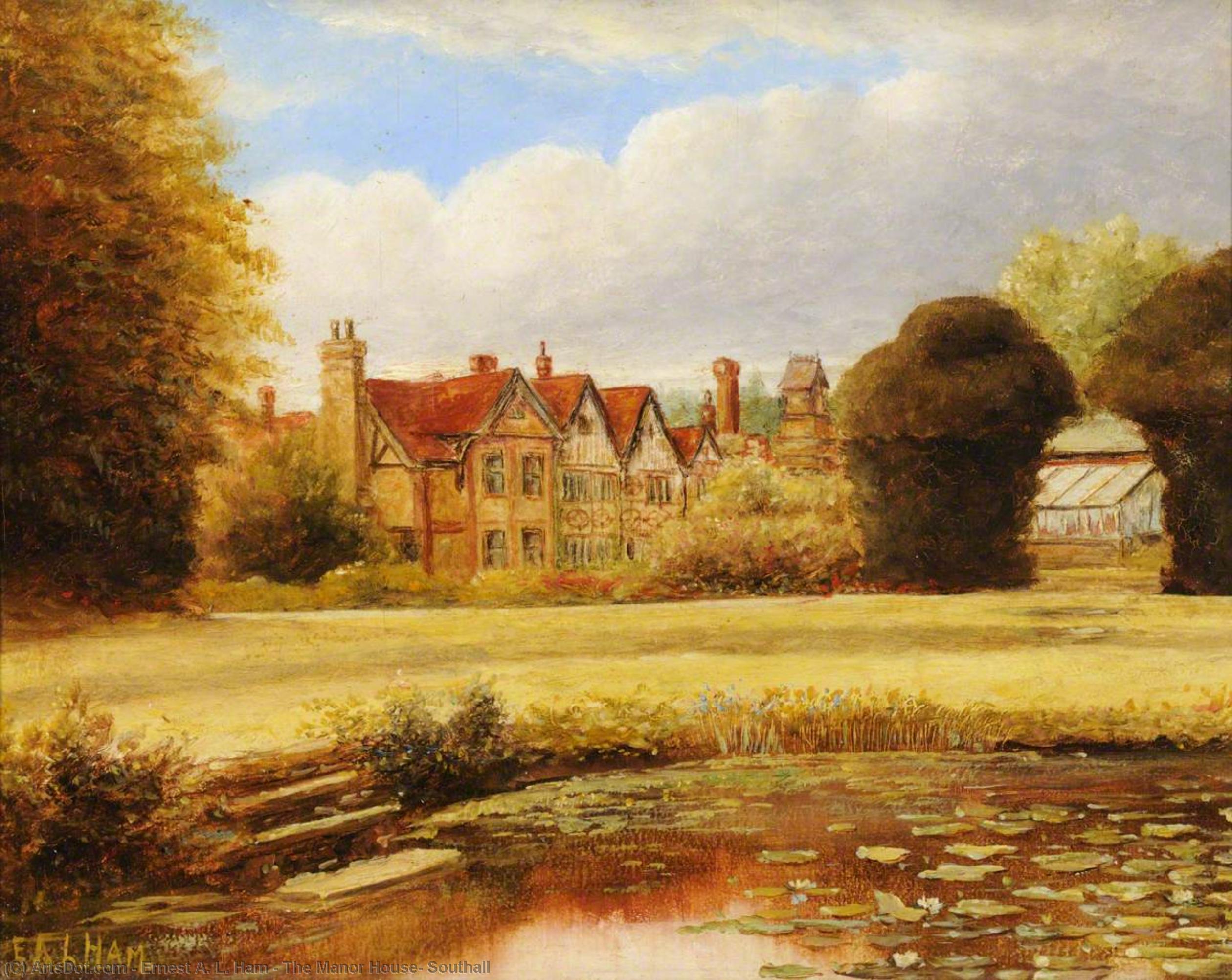 Wikioo.org - The Encyclopedia of Fine Arts - Painting, Artwork by Ernest A. L. Ham - The Manor House, Southall
