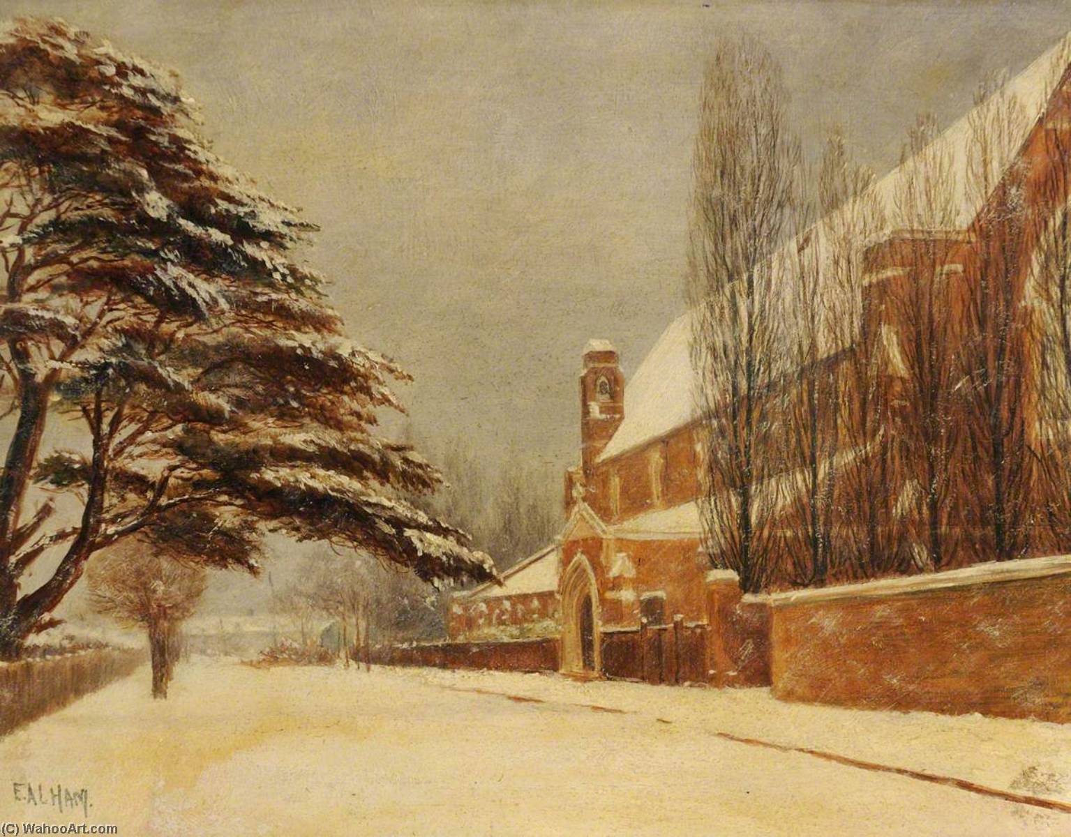 Wikioo.org - The Encyclopedia of Fine Arts - Painting, Artwork by Ernest A. L. Ham - New St John's Church