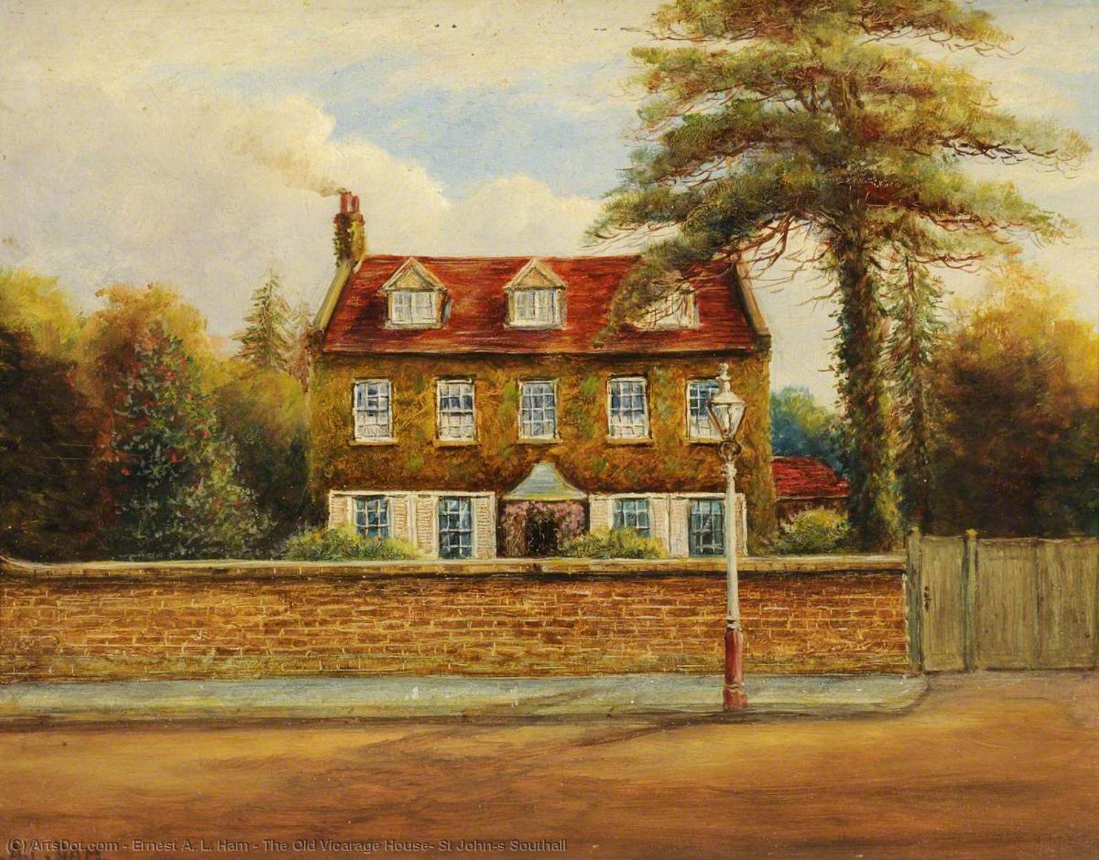 Wikioo.org - The Encyclopedia of Fine Arts - Painting, Artwork by Ernest A. L. Ham - The Old Vicarage House, St John's Southall