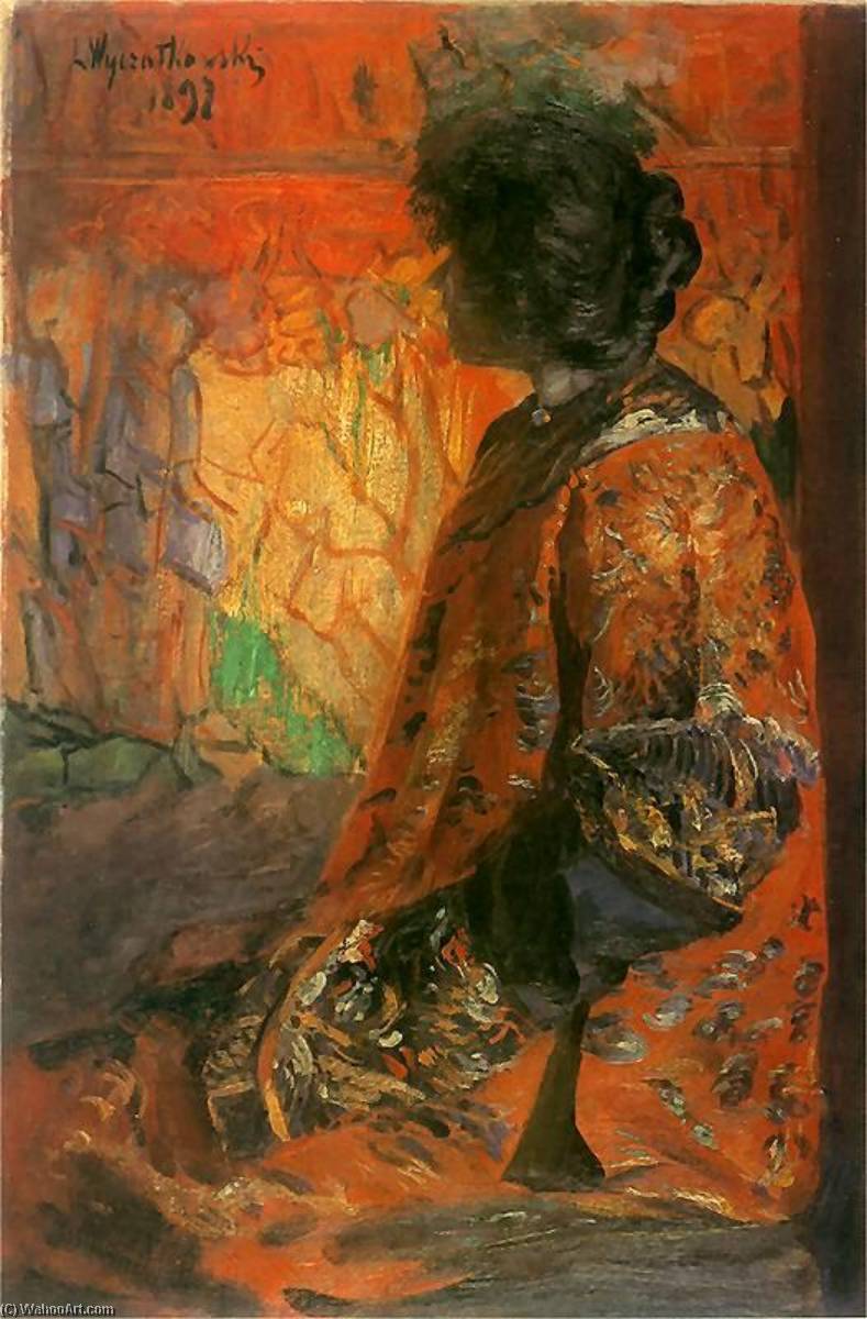Wikioo.org - The Encyclopedia of Fine Arts - Painting, Artwork by Leon Jan Wyczolkowski - Japanese Woman