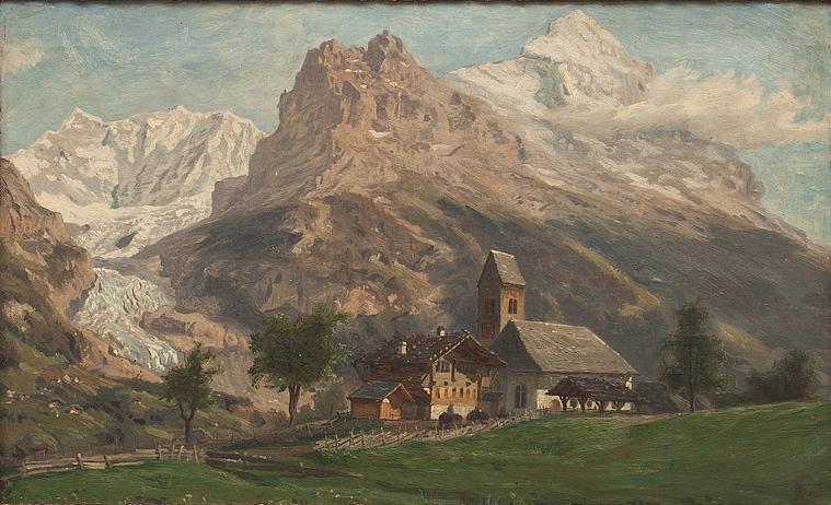 Wikioo.org - The Encyclopedia of Fine Arts - Painting, Artwork by Olof Arborelius - Landscape in the Southern Alps