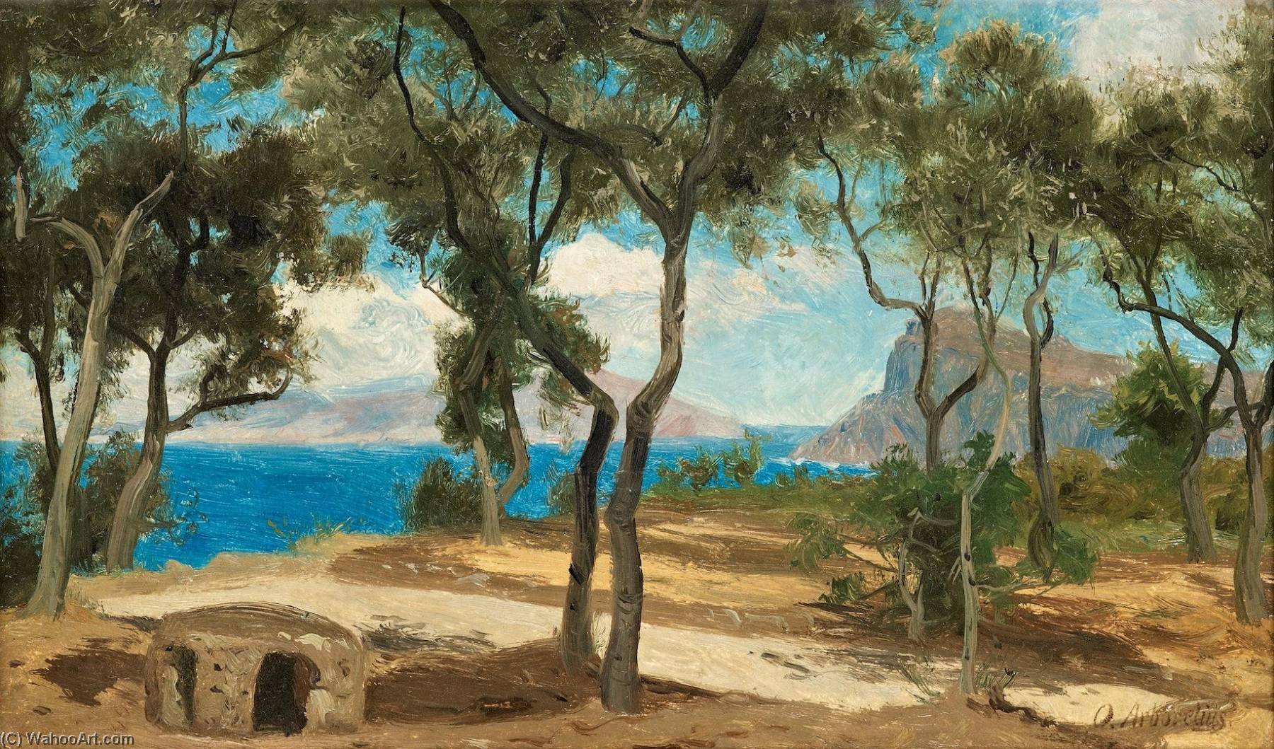 Wikioo.org - The Encyclopedia of Fine Arts - Painting, Artwork by Olof Arborelius - The Italian Coast