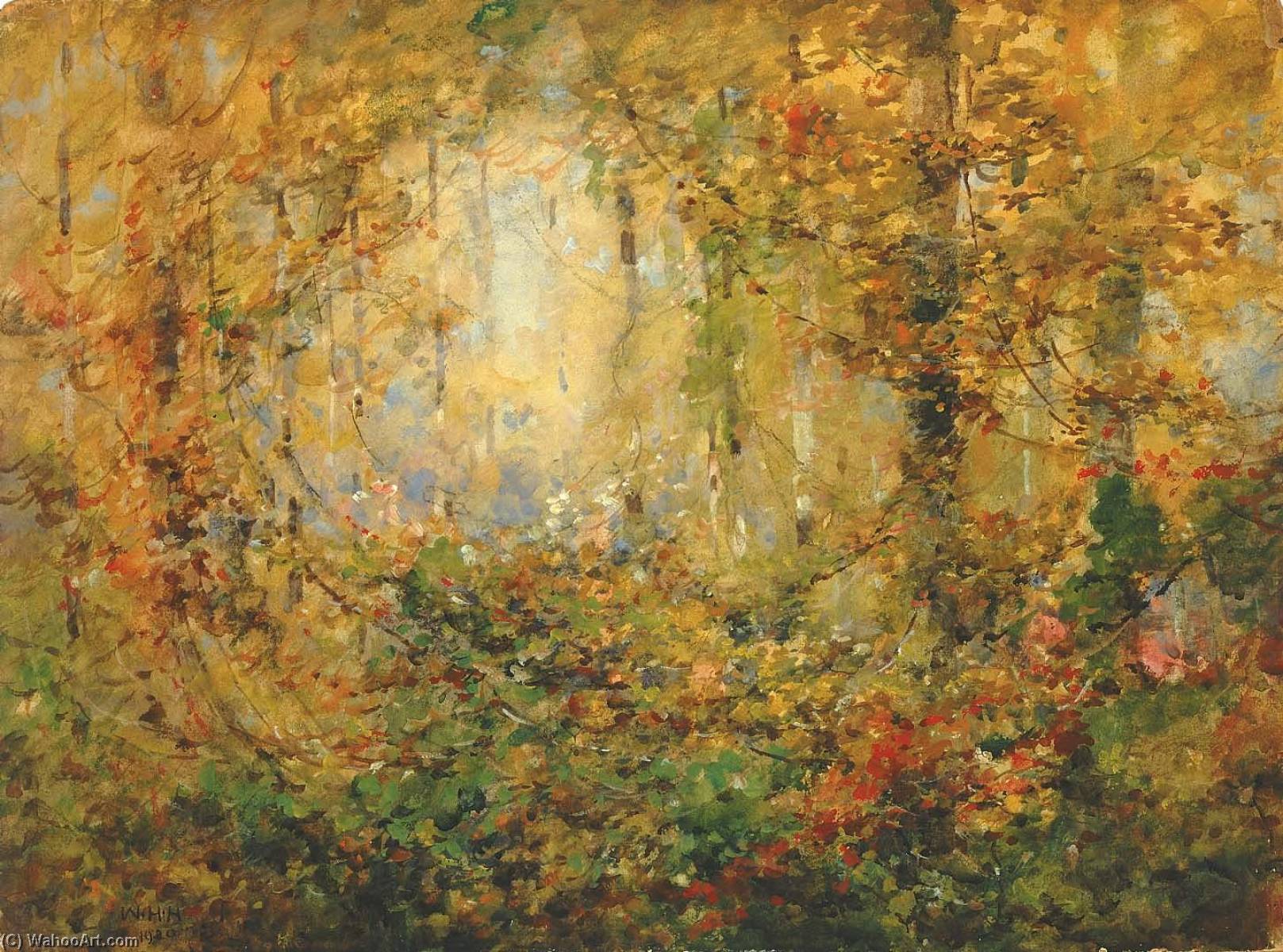 Wikoo.org - موسوعة الفنون الجميلة - اللوحة، العمل الفني William Henry Holmes - Autumn Tangle