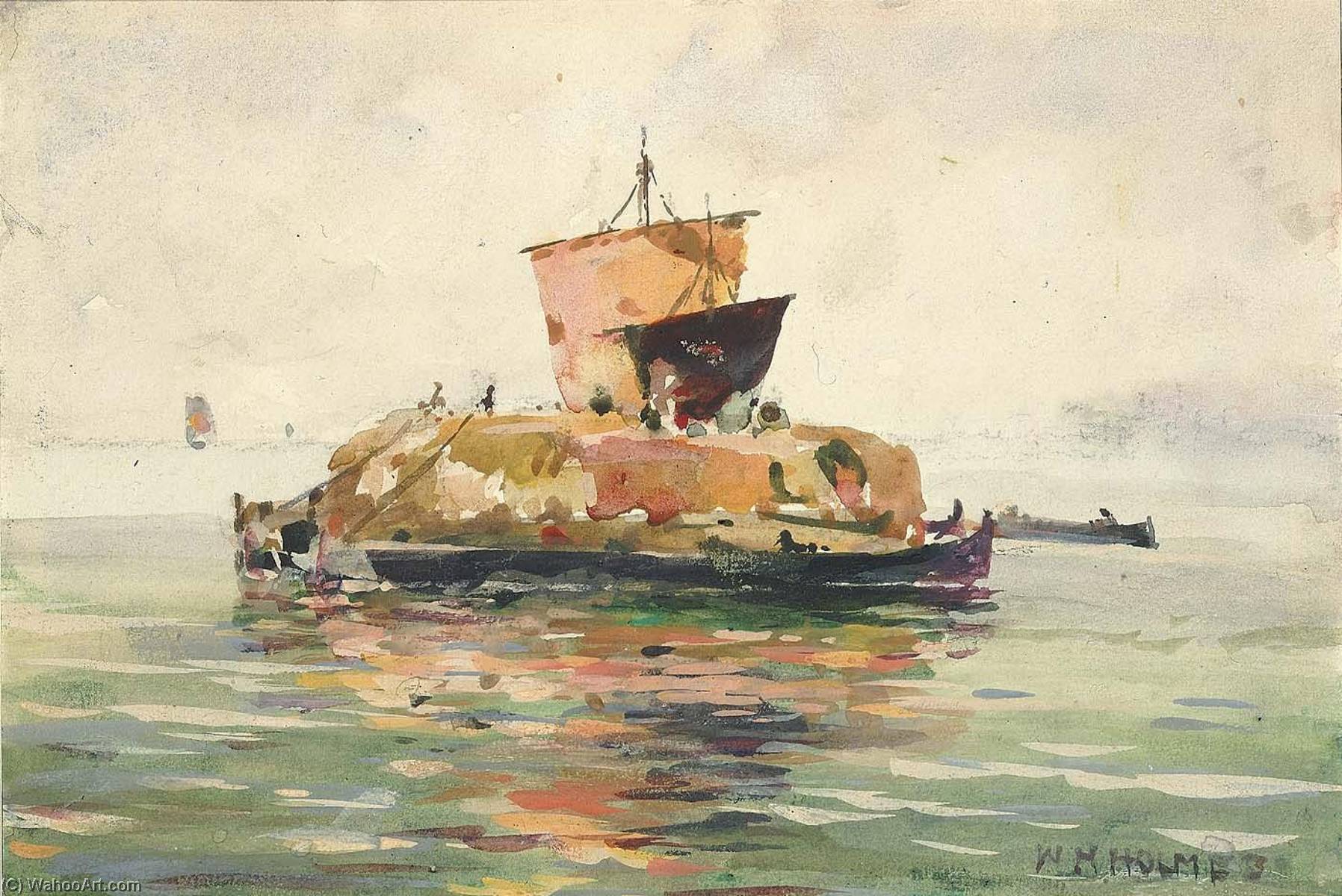 Wikioo.org - The Encyclopedia of Fine Arts - Painting, Artwork by William Henry Holmes - Venetian Freight Boats