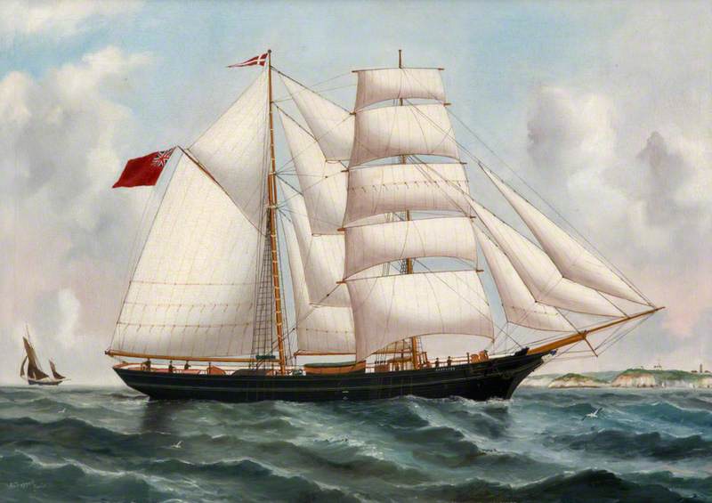 Wikioo.org - The Encyclopedia of Fine Arts - Painting, Artwork by Ruben Chappell - The Salcombe Trading Vessel 'Restless'