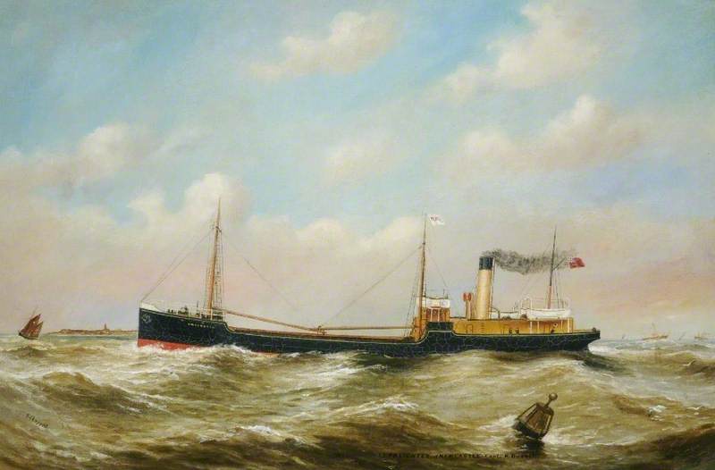 Wikioo.org - The Encyclopedia of Fine Arts - Painting, Artwork by Ruben Chappell - SS 'Freighter' of Newcastle