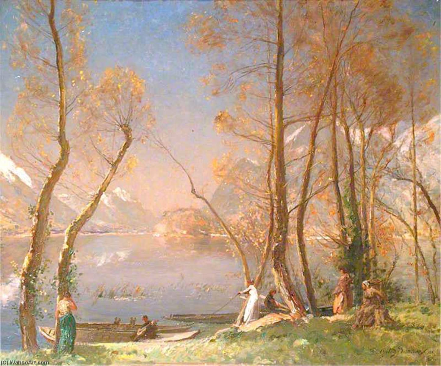 WikiOO.org - Encyclopedia of Fine Arts - Malba, Artwork David Scott Murray - Music by the Lake